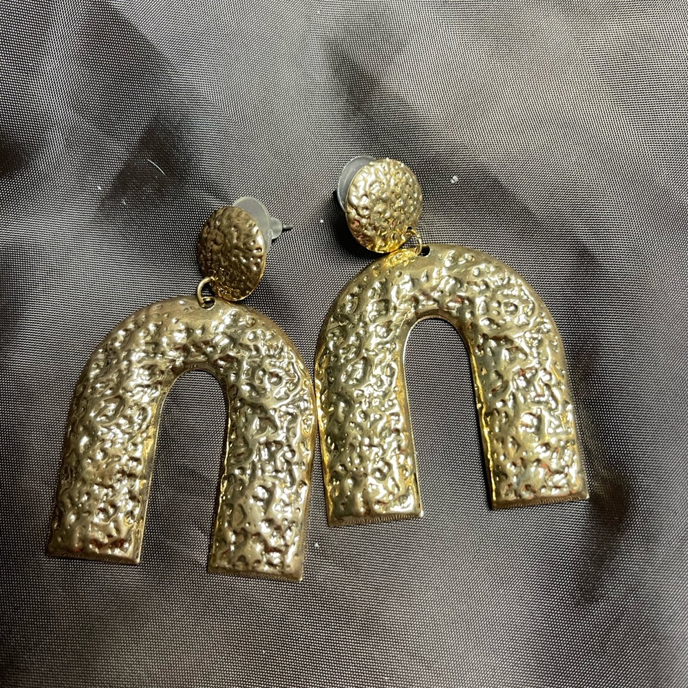 Gold rainbow earrings
